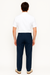 Mens Pleated Dress Pants Navy Blue Wide Leg Slacks Pleated Baggy Dress Trousers Unhemmed Unfinished Bottom