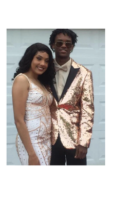 Mens Sequin Suit With Black Pants and Matching Bowtie