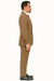 Mens Two Button Notch Label Tweed Suit Brown Herringbone