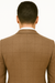 Mens Two Button Notch Label Tweed Suit Brown Herringbone
