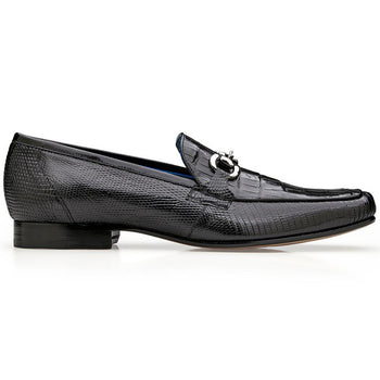 Belvedere Mens Black Crocodile Lizard Loafers Udine - Image 2