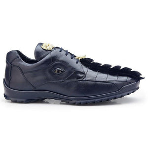 Belvedere Mens Black Eyes Hornback Gator Sneaker Vasco 336122