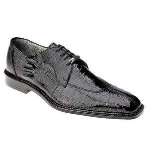 Belvedere Siena Mens Black Ostrich Leg Shoes 1463