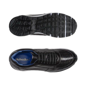 Belvedere Exotic Sneaker Mens Black Ostrich Leg Todd - Image 2