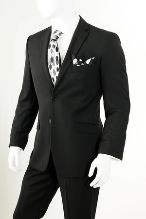 Buy 10 and More $59 Mens Black Slim Fit Suit Vent Online Discount Fashion Sale Cheap Priced Business Suits Clearance Sale For Men