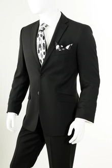 Buy 10 and More $59 Mens Black Slim Fit Suit Vent Online Discount Fashion Sale Cheap Priced Business Suits Clearance Sale For Men