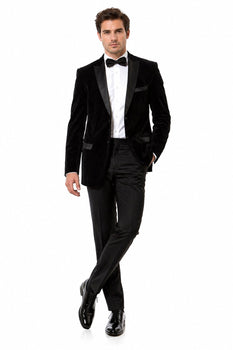 Mens Designer Velvet Tuxedo Jacket in Red