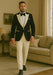 Mens Black and Ivory Tuxedo with Wide Shawl Lapel – 3 Piece Black and off White Lapel ! Vested Suit