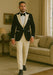 Mens Black and Ivory Tuxedo with Wide Shawl Lapel – 3 Piece Black and off White Lapel ! Vested Suit