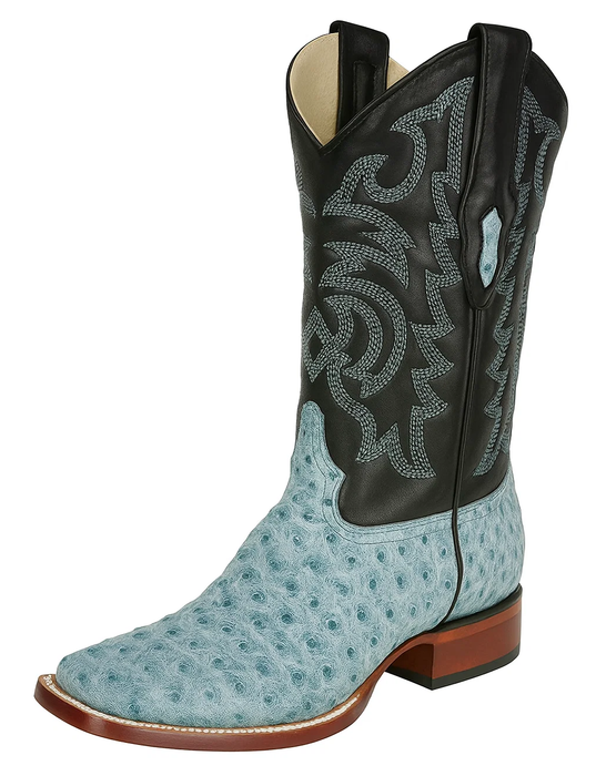 Mens Blue Ostrich Boots