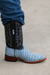 Mens Blue Ostrich Boots