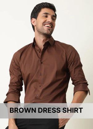 Mens Brown Dress Shirt – Rich Tone for a Sophisticated Look