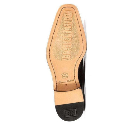 Belvedere Exotic Siena Mens Burgundy Ostrich Shoes 1463 - Image 2