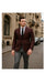 Mens Burgundy Paisley Tuxedo Blazer – Slim Fit Formal Dinner Jacket - Velvet Fabric - Slim Fitted