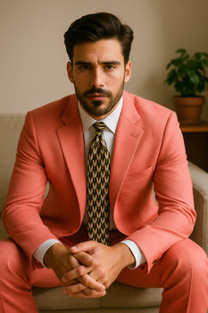 Mens Coral Blazer - Coral Sport Coat - Image 2