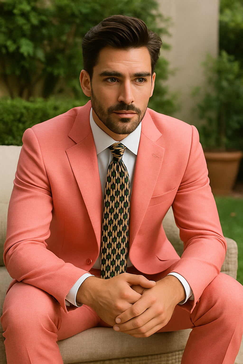Mens Coral Blazer - Coral Sport Coat - Image 5