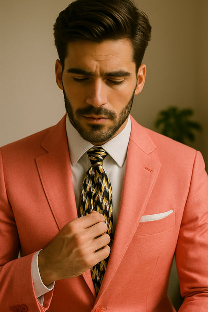 Mens Coral Blazer - Coral Sport Coat - Image 10