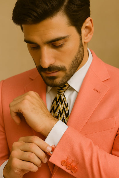 Mens Coral Blazer - Coral Sport Coat - Image 9