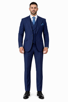 Mens Gangster Pinstripe 2 Button Double Breasted Vest Suit in Black
