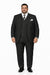 Mens Gangster Pinstripe 2 Button Double Breasted Vest Suit in Black