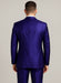 Mens Modern Fit Shiny Sharkskin Suit in Purple