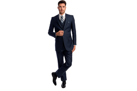 Cheap Plus Size Mens Navy Suit For Big Men Online - Big and Tall Sizes