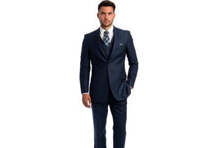 Cheap Plus Size Mens Navy Suit For Big Men Online - Big and Tall Sizes