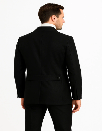 Mens 1970s Fashion Suits - 70's Mens Outfits in Color Black Blazers + Pants - Image 2