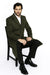 Mens Topcoat Mens Dress Coat Full Length Wool Dress Top Coat / Overcoat in Olive Green