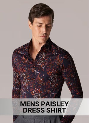 Mens Paisley Dress Shirt – Vintage-Inspired with Modern Appeal