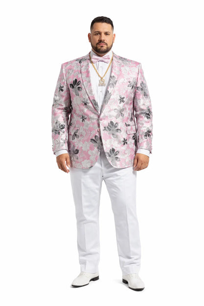 Mens Paisley Shawl Prom Tuxedo in Pink
