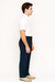 Mens Pleated Dress Pants Navy Blue Wide Leg Slacks Pleated Baggy Dress Trousers Unhemmed Unfinished Bottom