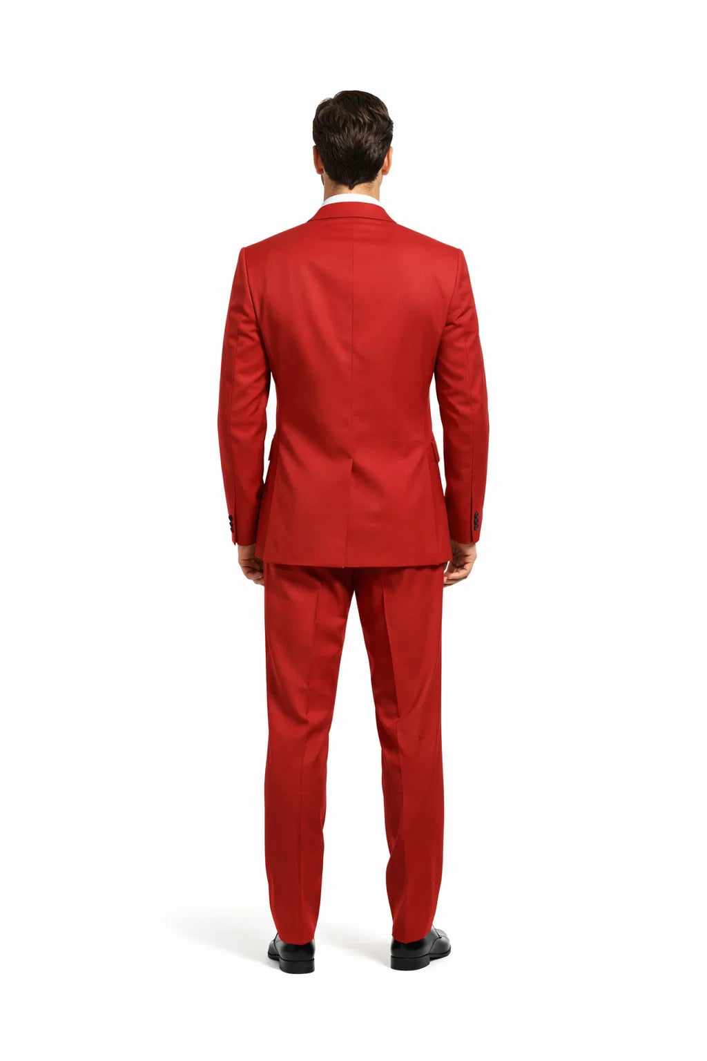 Mens Red Matching Suits Brand Vest 3 Piece Suit
