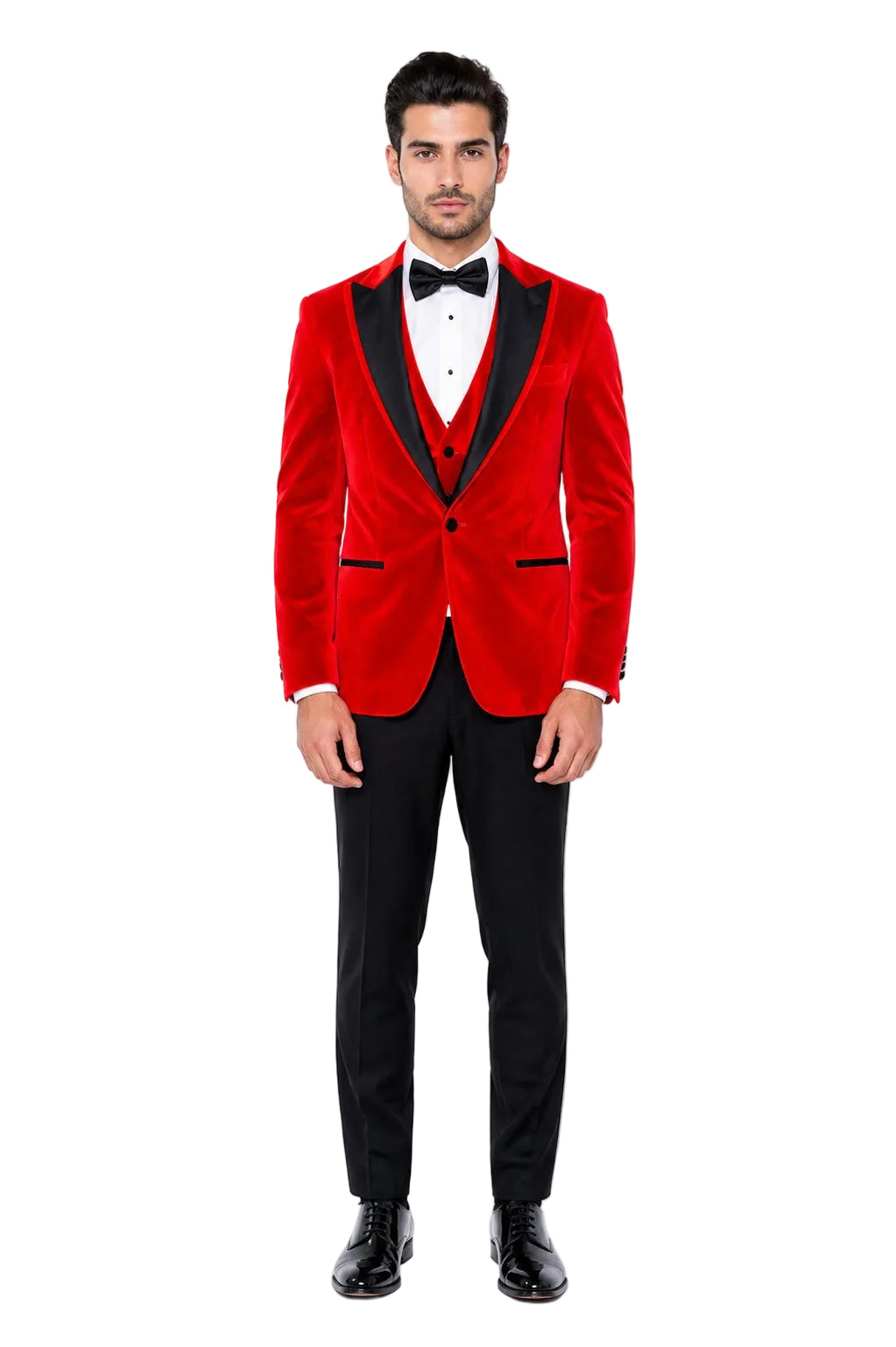 Mens Designer Velvet Tuxedo Jacket in Red 38 Regular / Royal