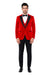 Mens Designer Velvet Tuxedo Jacket in Red