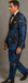 Mens Royal Blue and Gold 2 Button Paisley Tuxedo
