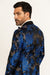 Mens Royal Blue and Gold 2 Button Paisley Tuxedo