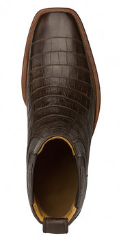 Mens Short Caiman Print Boots