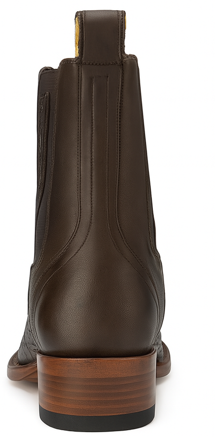 Mens Short Caiman Print Boots