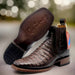 Mens Short Caiman Print Boots