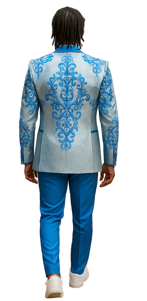 Mens Suit Sky Blue