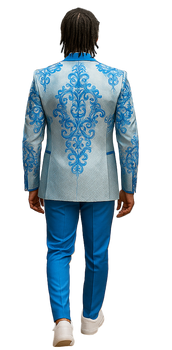 Mens Suit Sky Blue