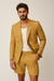 Mens Suits With Shorts - Double breasted Style Champagne With Gold Buttons