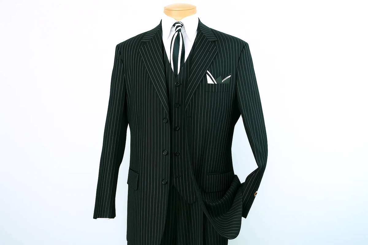 Mens Three Piece Suit - Vested Suit Mens Tan  Slim Fit  V-shaped little flap Suit main image 1