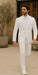 Mens Vested Summer Seersucker Suit in White Pinstripe