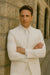Mens Vested Summer Seersucker Suit in White Pinstripe
