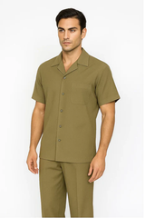 Mens 1970s Fashion Suit - 70's Mens Outfit in Color Safari Blazer + Pants