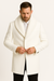 Mens White Wool Overcoat with Plush Faux Fur Shawl Collar – Alberto Nardoni Formal Winter Coat