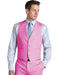 Menss Wedding ~ Prom Pink Matching Waistcoat Dress Tuxedo Men's Vest ~ Waistcoat ~ Waist coat & Flat Front Pants Set