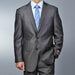 Men's Metallic Grey 2-button Suit
